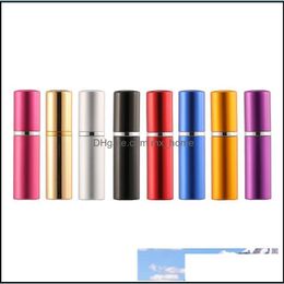 Other Home Garden 5Ml Per Bottle Aluminium Anodized Compact Atomizer Fragrance Glass Scent-Bottle Travel Refillable Makeup Spray Lx6297 Dr