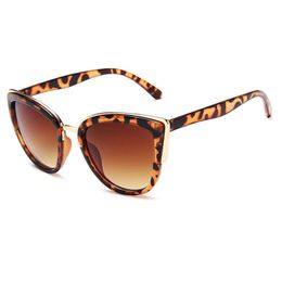Designer sunglasses womens cat eye but bigger sun glasses European and American trend ladies leopard print sunglasses factory direct wholesale