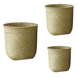 Laundry Bags Hand-knitted Toy Storage Basket Fruit Nordic Style Plant Pot Hand-woven Collapsible Flower