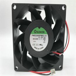 Wholesale fan: Original SUNON PMD2408PMB2-A 8CM 8038 24V 7.2W two-wire schneider inverter fan