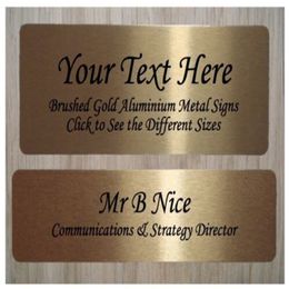 M Rectangle Brushed Gold Sign Door Home Address Numbers For House Digital Add Text To Personalise CustomMade 220706