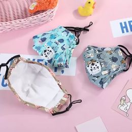 Cheap Cartoon Kids Mask PM2.5 Home Face Masks with Breathing Valve Anti Dust Philtre Pockets Dustproof Children's Protective Mask FY9142