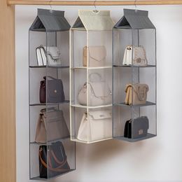 Pocket Hanging Handbag Organiser for Wardrobe Closet Three-dimensional Storage Bag Door Wall Sundry Bag with Hanger Hanging Bag 0615