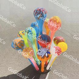 Mushroom Design Murano Glass Floor Lamp Hand Blown Coloured Outdoor Sculpture 35 to 60cm Park Garden Indoor Art Decoration Ornaments