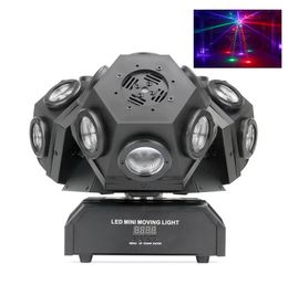 18x10w RGBW 4in1 LED Beam Moving Head Light 3 Heads Beam with RGB Laser Stage Lighting Projector DMX DJ Disco Xmas Party Lights