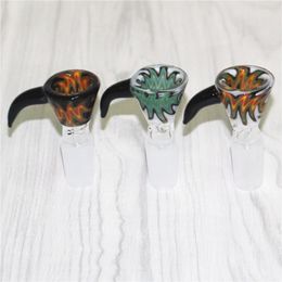 14mm 18mm Glass Slide Bowl Pieces Male For Smoking Water Pipes Reclaim Catchers Glass Bubbler Dab Rigs Bong