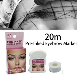 eyebrow needle UK - Tattoo Needles 20m Microblading Mapping String Pre-Inked Eyebrow Marker Thread Brows Point White Beauty Tools Wholesale