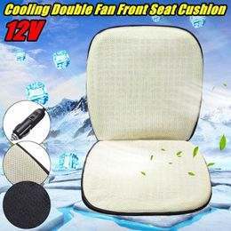 Car Seat Covers 2PCS/1PCS Cooling Fan Cover Ventilation Cushion Summer Air Cooler Chair Pad Interior 12V/24V