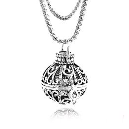 vintage Hollow Silver Moon God urn necklace for ashes Forever in My Heart Memorial Locket Pendant Jar Keepsake Cremation Jewelry