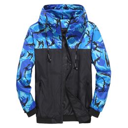 2022 Men's Camouflage Jacket Outdoor Travel Hoodies Colorblock Youth Party soft shell Jacket Top quality