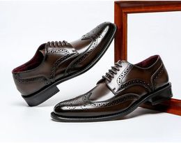 Торговые туфли роскошные мужские бизнес-бизнес на искренний кожаная мода свадьба Оксфордс