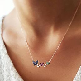 Pendant Necklaces Colourful Crystal Necklace Women Delicated Ladies Dress Clothing Costume Classic Jewellery AccessoriesPendant