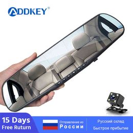 ADDKEY Car Dvr Inch Camera Full HD P Automatic Camera Rear View Mirror With DVR And Camera Recorder Dashcam Car DVR J220601