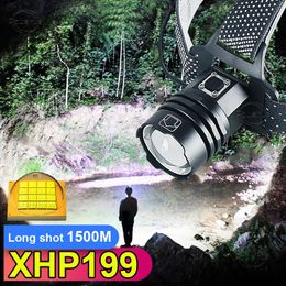 Headlamps Most Powerful LED Headlamp Rechargeable Head Lamp Light High Power XHP160 Headlight 18650 Fishing LanternHeadlamps HeadlampsHeadla