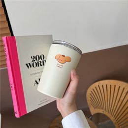 Kawaii Thermo Bottles For Coffee 240/360ml Original Stainless Steel Insulated Water Tea Beer Bottle Travel Cute Thermal Cup Mugs