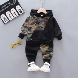 Girl Clothing Kids Baby Set Camouflage Sweatshirt Hoodie Tops Pants Cotton 2pcs Outfit Clothes Sets45pu