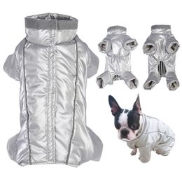 Winter Warm Pet Dog Clothes Waterproof Coat Jacket for Small Medium Dogs Reflective Puppy Jumpsuits French Bulldog Clothing LJ200923