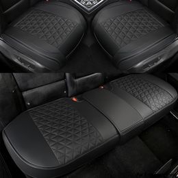 Car Seat Covers Universal Size Front And Rear Cover Breathable PU Leather Protection Anti-Slip Pad Chair Styling CushionCar