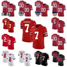 Nik1 Custom Ohio State Buckeyes Football Jersey 2 Chris Olave 22 Chambers 28 Miyan Williams 6 Jameson Williams 88 Jeremy Ruckert 11 Jaxon