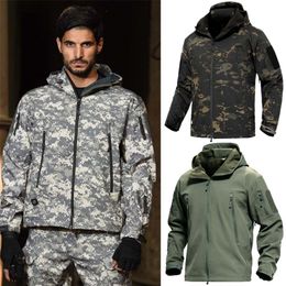 Airsoft Jacket Men's Military Hiking Jackets Fleece Jacket Army Jacket Tactical Clothing Multicam Male Camouflage Windbreakers 220516