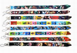 Cell Phone Straps & Charms 100pcs Japan Anime My Hero Academia cartoon neck Lanyard PDA Key ID Holder Badge long strap wholesale for boy girl #32