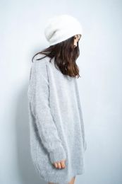 Berets Female Cap Winter Women And Men Hat Lovely Plush Mink Cashmere Camauro Korean Thick Z362Berets Wend22