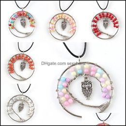 Pendant Necklaces Pendants Jewellery Diy Necklace Natural Crystal Handmade Fortune For Women Girl Wholesale Drop Delivery 2021 Q2Tjk