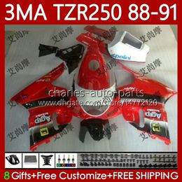 MOTO Bodywork For YAMAHA TZR250 TZR 250 TZR-250 R RS RR 1988 1989 1990 1991 Body 115No.86 Red black new TZR250-R TZR250RR 88-91 YPVS 3MA TZR250R 88 89 90 91 OEM Fairing Kit