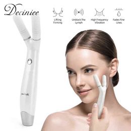 V-Shape Electric Beauty Machine Face Massage Skin Lifting Vibrating Massager 2 Gears Firming Tool Tightening220429