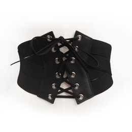 Belts Retro Zipper Waist For Women Fashion Lady Solid Stretch Elastic Wide Belt Dress Adornment Waistband High QualityBelts