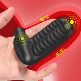 Sex toy Toy Massager finger Sleeve Vibrator g Spot Orgasm Massage Clit Stimulate Female Masturbator Lesbian Toys for Women Adult Product ISVK