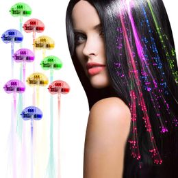 Autres lumières LED ACOOE Hair Up-Up Fiber Optic Barrettes Party Favors Bar Dancing Hairpin Clip Mticolor Flash Braid Amsgd en Solde