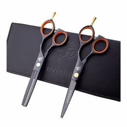 5.5 professional hairdressing scissors barber thinning cut set japanese clipper coiffeur cabelereiro 220317