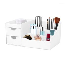 Storage Boxes & Bins Desktop Makeup Jewellery Organiser Rangement Uncluttered Designs With Drawers White Cuisine Home