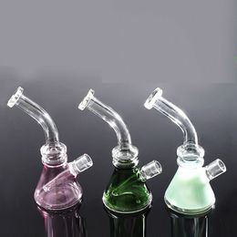 Hookahs Glass Bong Water Pipes 3 Colour Mini Bong 6.7inch Dab Rigs