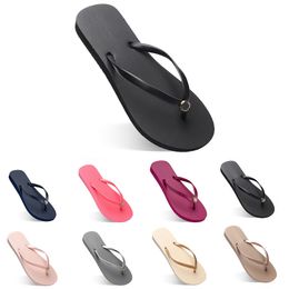 Women Slippers Fashion Flip Flops Beach Hotel Indoor Slipper Triple Black Pink White Lemon Green Grey Navy Womens Shoes Twenty Eight