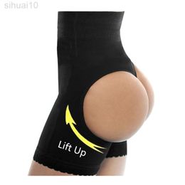 High Waist Slimming Tummy Control Panties Women Butt Lifter Shapers Booty Lift Bottom Push Up Hip Underwear Body Shaper Panty L220802