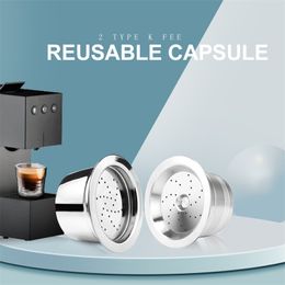 Reusable Refill Coffee Capsule for Tchibo Cafissimo & K fee ALDI Expressi coffee Maker Machine Stainless Steel Metal Philtre Pod 210326