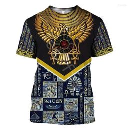 Men's T-Shirts Ancient Egyptian Symbol 3D Printed Fashion Summer Harajuku T-shirt Unisex Top O-Neck Short Sleeve Drop E24 Bles22