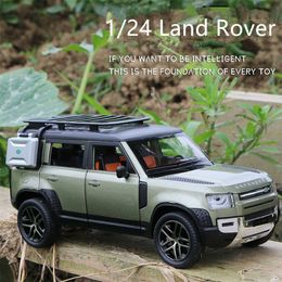 1/24 Land r De SUV Alloy Car Model Diecast & Toy Metal Off-road Vehicles Simulation Collection Kids Gift 220507