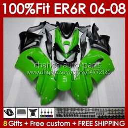 OEM Bodywork For KAWASAKI NINJA ER6 650 R ER 6 F 650R ER-6F 2006 2007 2008 Body 139No.116 ER 6F 650-R Frame ER6F 06 07 08 650R-ER6F 06-08 Injection Mould Fairing green stock