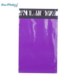 100pcs 6x9 inch 15x23cm Purple Poly Mailers Bags Boutique Couture lopes Y200709