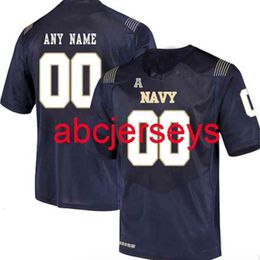 Mit Custom Stitched Navy Midshipmen Jersey Add any name number Football Jersey XS-6XL