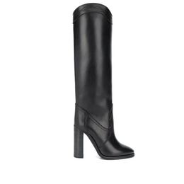 Winter T Show High heel Boots Women Genuine Leather Fashion Lady Knight Boots Big Size 35-43