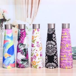 2.0 Version Custom Stainless Steel Water Bottle Creative Thermos Double Wall Vacuum Mug Sports Travel Drinking Utensils 220706