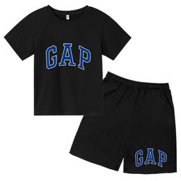 4-14 Years Old Brand Sports Shirt + Pants Kids 2 Pcs. Clothing Sets Boys & Girls Sportswear Short Sleeve 220507