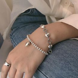 Link Chain FMILY Minimalist 925 Sterling Silver Sex Heart Bracelet Retro Fashion All-match Creative Jewellery To Give Girlfriend Gifts Rodn22