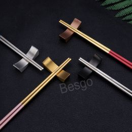 Bridge Shape Chopsticks Holder Stainless Steel Coffee Spoon Support Holders Hotel Chopstick Fork Stand Home Kitchen Tools BH6375 TYJ