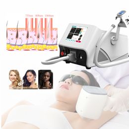 Professional cooling laser 808nm/3 wavelengths 755 808 1064nm for all skin diodelaser hair removal skin rejuvenation treatment beauty machine with android system