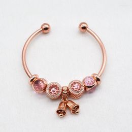 Charm Bracelets Trendy Crystal Bracelet For Women Lover Wife Rose Gold Wind Chimes Couple JewelryCharm Inte22